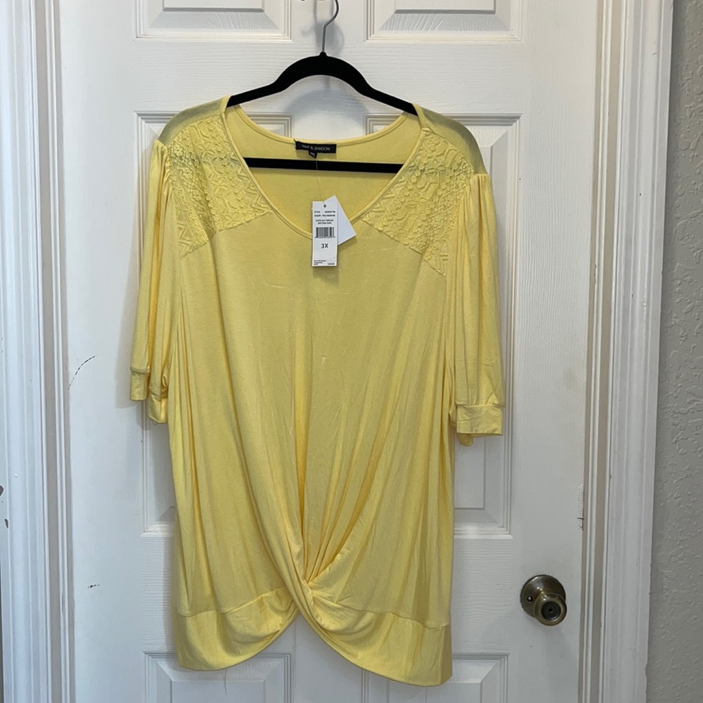 Yellow women’s plus size top